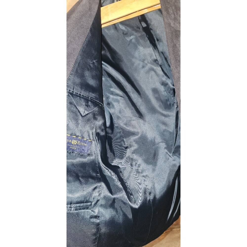 Club Room Men's Microsuede Sport Coat Blazer Blue 40R 🔥🔥 - Picture 5 of 8